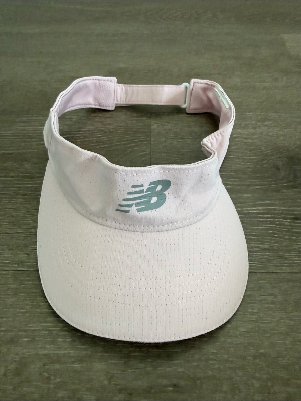 New Balance Kids Light Pink Visor with Mint Logo